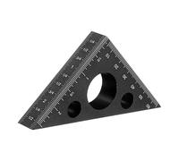 QUARKZMAN Équerre Triangulaire En Aluminium À Angle Droit 45/90 Degrés Conception Épaisse 14,5mm Équerre Triangulaire Isocèle Haute Précision Avec Échelles SAE Et Métriques Pour Travail Du