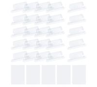 QUARKZMAN Étiquettes d'onglets de dossiers suspendus, Onglets de dossiers de 2 pouces et Inserts en plastique Étiquettes de dossiers clairs pour dossiers suspendus, clair, 50 pièces