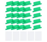 QUARKZMAN Étiquettes d'onglets de dossiers suspendus, Onglets de dossiers de 2 pouces et Inserts en plastique Étiquettes de dossiers clairs pour dossiers suspendus, Vert, 50 pièces