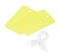 QUARKZMAN Étiquettes D'transport En Plastique Imperméables Pour Fils, Pour Étiquettes D'identification De Produit, Marquage De Valve, 1.6x2.8 Pouce Jaune 50pcs Avec Corde