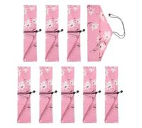 QUARKZMAN Étui À Bagettes, 9 Pcs Pochette De Stockage De Bagettes Style Japonais Trousse De Couverts Portable Étui De Voyage Manches De Couverts Stockage De Vaisselle Cuillère Fourchette