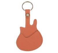 QUARKZMAN Étui Porte-Médiators pour Guitare en Simili Cuir Étui Sac pour Médiators de Guitare Acoustique Électrique Orange