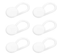 QUARKZMAN Extensions de Bouton pour Jeans, 6 Pcs 15mm - Extenseur de Bouton de Pantalon Flexible, Extenseur de Ceinture de Pantalon Sans Couture Instantanée pour Hommes et Femmes (Blanc)