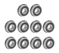 QUARKZMAN F608-2RS Bride Bille Roulement 8x22x7mm Double Scellé Chrome Acier Bride Roulements, 10pcs