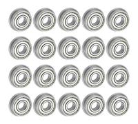 QUARKZMAN F696ZZ Bride Bille Roulement 6x15x5mm Double Blindé Chrome Acier Bride Roulements, 20pcs