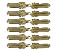 QUARKZMAN Fermoir de Cape 6 Paires de Fermoirs de Cape Vintage en Plumes à Coudre sur crochet et Yeux Pull Châle Cardigan Attaches de Col Boucles pour Vêtements(Bronze)