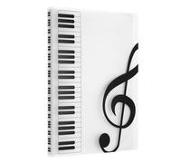 QUARKZMAN Feuille Musique Chemise 80 Pochettes Présentoir 160 Pages Spirale Classeur Organiseur, Lettre Format 8,5 x 11 Papier A4 dossiers Rangement Support Sac (Transparent)