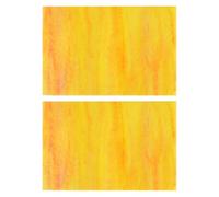 QUARKZMAN Feuilles de verre teinté 15x10cm Orange Jaune 2 pièces | Verre d'art ondulé, Multicolore, Arc-en-ciel vibrant, pour bricolage, artisanat, déco intérieure, attrape-soleil, mosaïques