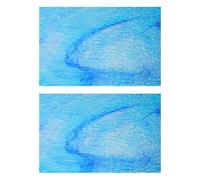 QUARKZMAN Feuilles de verre teinté mosaïque 15x10cm Bleu eau Lot de 2 | Verre d'art ondulé vibrant arc-en-ciel, variété de couleurs mélangées, pour bricolage, attrape-soleil