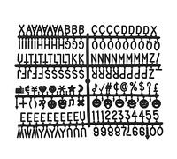 QUARKZMAN Feutrine Lettre Carte Lettres Chiffres Symboles 3/4 pouce Noir Alphabet Message Tableau Modifiable pour Café, Mariage, Anniversaire