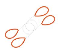 QUARKZMAN Fil À Poterie 2Pcs 45cm Standard Coupe-Argile Outils De Poterie avec Poignée en Caoutchouc pour Coupe Argile Sculpture Fromage Pâte Outils, Orange