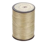 QUARKZMAN Fil Cire 0.8mm Beige Polyester Cire 54 Yards Fil Macrame Perlage Fil Cire pour Bracelet Collier Creation Bijoux