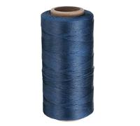 QUARKZMAN Fil Cire Pour Cuir 0.8mm, 270 Yards / 247m, Cordon Polyester Cire Fil Lin Pour Travail Du Cuir, Reliure, Réparation De Chaussures, Bleu Saphir