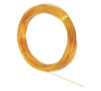 QUARKZMAN Fil D'Aluminium 0.8 mm 20 Gauge, 30.5 m Fil Métallique Souple Pour La Création De Bijoux DIY Perles Couronne Florale Emballage Sculpture, Ton Or