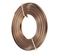 QUARKZMAN Fil D'aluminium Plat 18 Gauge 16.40 ft 5mm De Largeur Marron | Pour Art Floral Bonsai Sculpture DIY Monture Sculpture Gemme Enveloppe Métal, Fil D'aluminium