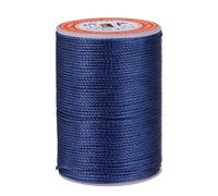 QUARKZMAN Fil De Cire Pour La Couture En Cuir 0.8mm, 55m / 60 Yards, Corde En Polyester Cirée Fil De Lin Pour Les Artisanats En Cuir, La Reliure, La Réparation De Chaussures, Bleu Saphir