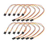 QUARKZMAN Fil de Connexion de Carte de Prototypage Femelle à Femelle 4 Broches, Pas de 2,54 mm, Câble Ruban à Une Rangée de 30 cm de Long, Lot de 10, Multicolore