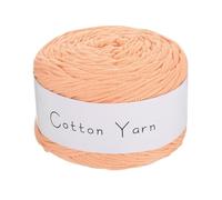 QUARKZMAN Fil De Coton 100% Coton Fil De Grosseur Worsted Orange Clair | 1 Écheveau, Chaque De 100g/3.53oz(Par Écheveau 150m/164 Yard), Pour Tricot À La Main, Pour Crochet