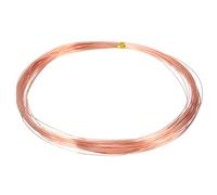 QUARKZMAN Fil De Cuivre Nu Solide À 99,9%, Fil Souple De Cuivre naturel 30 Pieds Calibre 25 (0,45mm) pour Bijoux Artisanat Jardinage Électroculture (9m)