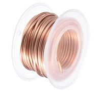 QUARKZMAN Fil De Cuivre Souple (12 Gauge, 16.4 FT), Fil De Cuivre Nu 99.9% naturel 2mm Fil Solide Pour DIY Décoration Jardinage (5Meter)