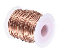 QUARKZMAN Fil De Cuivre Souple (12 Gauge, 65.6 FT), Fil De Cuivre Nu 99.9% naturel 2mm Fil Solide Pour DIY Décoration Jardinage (20Meter)
