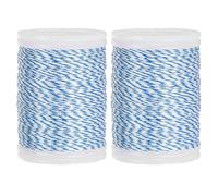 QUARKZMAN Fil De Servage pour Arc Classique Longueur 120 Yard / 110 m Nylon pour Arc Classique Arc À Poulies Liaison Mire Point De Encoche (Bleu/Blanc, Lot De 2)