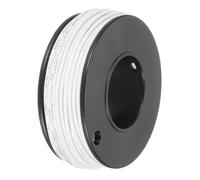 QUARKZMAN Fil Électrique en PVC 24AWG, 15m Fil de Cuivre Étamé Toronné à Noyau Solide, Connexions Flexibles PVC Isolation pour le Bricolage, les Modèles, les Lampes, les Appareils, Blanc