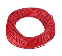 QUARKZMAN Fil Électrique en PVC 24AWG, 50m Fil de Cuivre Étamé Toronné à Noyau Solide, Connexions Flexibles PVC Isolation pour le Bricolage, les Modèles, les Lampes, les Appareils, Rouge
