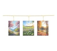 QUARKZMAN Fil Métallique pour Accrocher des Photos avec 12 Pinces Rondes, 5Ft Cadres Photos Collage ornementation Murale pour Accrocher des Photos Notes Cartes Postales Art Or
