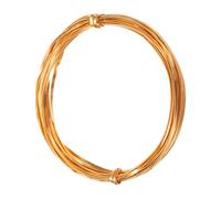 QUARKZMAN Fil Plat En Aluminium Pour Artisanat De 2mm, 16Ft Épaisseur De 0.5mm Fil Métallique Souple Pour Armature De Bijoux Floraux, Sculpture, Fabrication De Bijoux DIY, Ton Or