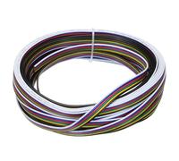 QUARKZMAN Fil Ruban Plat 22 AWG, Câble D'Extension LED 6 Broches, Longueur 39,4Ft, Diamètre 0,067", 6 Couleurs, Cuivre Étamé Multibrin de Calibre 22, 300V pour Câble RVB