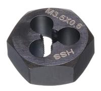 QUARKZMAN Filière Hexagonale M3.5 x 0.6 Métrique à Droite En Acier Rapide Filière Fixe Outil de Réparation et de Filetage