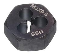 QUARKZMAN Filière Hexagonale M3 x 0.6 Métrique À Droite En Acier Rapide Filière Fixe Outil De Réparation Pour Filetage Et Taraudage