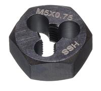 QUARKZMAN Filière Hexagonale M5 x 0.75 Métrique À Droite En Acier | Rapid Rethreading Filière Fixe Outil De Réparation Filetage Taraudage