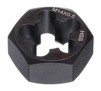 QUARKZMAN Filière Hexagonale Métrique M14 x 0.5 Pas À Droite En Acier Rapide Outil De Réparation Et De Coupe De Filetage Fixe