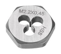 QUARKZMAN Filière Hexagonale Métrique M2.2 x 0.45 À Pas Droit En Acier Rapide Outil De Réparation Filetage Fixe Coupe-Vis Taraudage