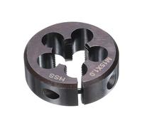 QUARKZMAN Filière Ronde M15 x 1 Pas Métrique 38mm DE Ajustable Droit Acier Rapide (HSS) Filière À Tarauder Pour Réparation De Filetage