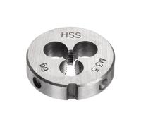 QUARKZMAN Filières à Fileter Rondes, Métrique M3.5 x 0.6 (Droit), Acier Rapide (HSS) Outil de Réparation de Filière de Coupe de Vis