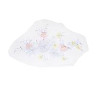 QUARKZMAN Fleur En Tissu Perlé Dentelle Appliqué, 3D À Coudre Fleur En Tissu Patch Brodé Perle Dentelle Patch Avec Paillettes Pour DIY Couture Vêtement Décoration(À droite, blanc)