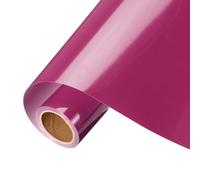 QUARKZMAN Flex Thermocollant pour Tissu, 25.4cm x 2.44m Rouleau de Polyuréthane Adhésif Thermofusible à Base de Polyaryléthersulfone au Dos pour Découpage de Décalcomanies, Rose Rouge