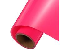 QUARKZMAN Flex Thermocollant pour Tissu, 30.48cm x 1.5m Rouleau de Polyuréthane Adhésif Thermofusible à Base de Polyaryléthersulfone au Dos pour Découpage de Décalcomanies, Rose Fluo