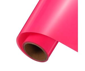 QUARKZMAN Flex Thermocollant pour Tissu, 30.48cm x 1.5m Rouleau de Polyuréthane Adhésif Thermofusible à Base de Polyaryléthersulfone au Dos pour Découpage de Décalcomanies, Rose Fluo