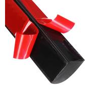 QUARKZMAN Flexible Quarter Round Molding Wall Trim 0.7" x 0.86" x 39" Double Peel And Stick Bendable Rubber Edge Moulded Trim Strip Pour Corner Ceiling Floor Bathroom Countertop, Black