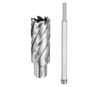 QUARKZMAN Foret Annulaire 1-1/16" Diamètre De Coupe Queue 3/4" Avec 2" Profondeur De Goupille De Centrage M2 Acier Rapide Foret Annulaire Pour Standard Magnetic Drills Machine Tools Mills