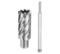 QUARKZMAN Foret Annulaire 1-1/8" Diamètre De Coupe Douille 3/4" Avec 2" Profondeur De Goupille De Centrage M2 Acier Rapide Foret Annulaire Pour Standard Magnetic Drills Machine Tools Mills