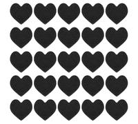 QUARKZMAN Forme de Cœur en Feutre Pom Pom Cœur Saint-Valentin Artisanat 1 Pouce x 1 Pouce pour la Décoration Intérieure, l'Artisanat de Fête, Noir, Lot de 100