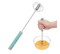 QUARKZMAN Fouet En Acier Inoxydable, 11.6 Pouces Outil De Fouettage Semi-Automatique Antiadhésif Fouet À Oeufs Pour Cuisine Cuisson Pâtisserie Mélange Fouettage Remuage, Vert