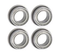 QUARKZMAN FR156ZZ Bride Bille Roulement 3/16 x 5/16 x 1/8 pouce Double Blindé Chrome Acier Bride Roulements, 4pcs