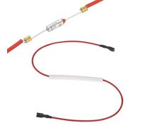 QUARKZMAN Fusible Thermique Universel Pour Cuiseur À Riz, 172°C 10A 250V Fusible Thermique Métallique Avec Bornes Aux Deux Extrémités Et Gainage En Fibre De Verre Pour Pièce De Réparation