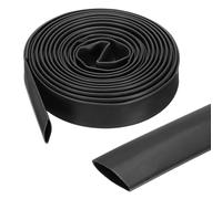 QUARKZMAN Gaine Thermorétractable Étanche 16mm Diamètre 3 m Longueur 4:1 Rapport de Rétrécissement Tube Thermoretractable à Double Paroi avec Colle Marine pour Isolation de Câble, Noir